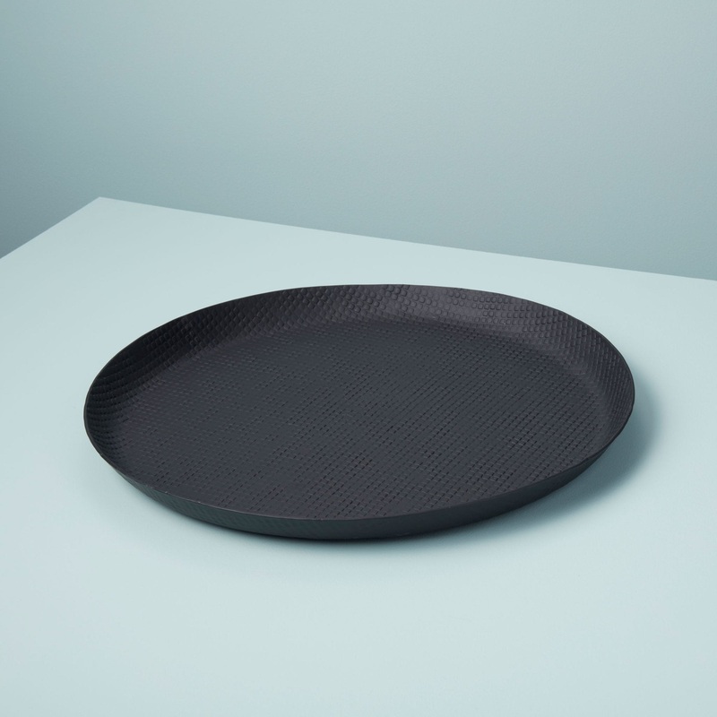 Be Home Black Crosshatch Aluminum - Tray / Large