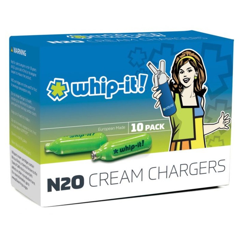 HIC Whipped Cream Chargers, N20 - Pack of 10