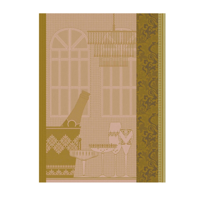 Jacquard Franais Cotton Tea Towel  - Ambiance Bulle Grapefruit