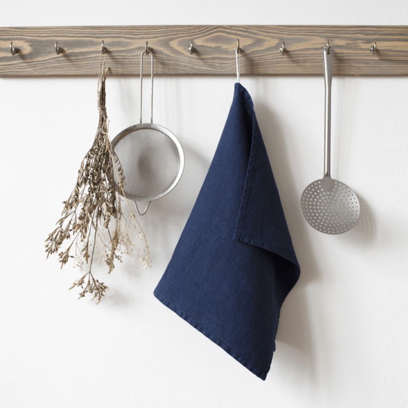 Linen Tales Linen Tea Towel - Navy Blue  Floor Model