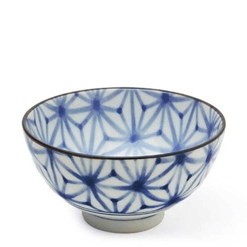 Miya Asanoha 4.5" Bowl - Monyou Blue Star