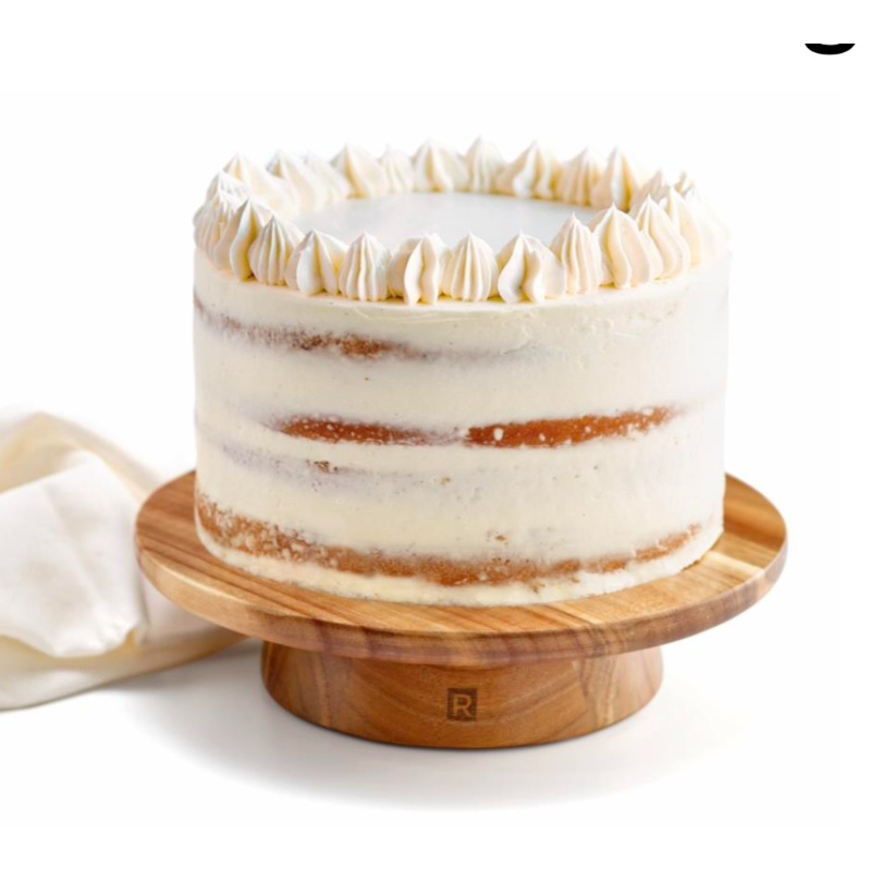Ricardo Rotating Acacia Cake Stand