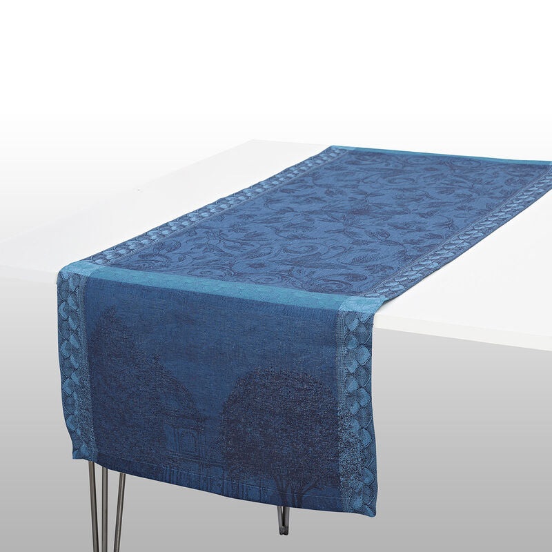 Jacquard Franais Linen Runner -  Symphonie Baroque Dusk / 20"x79"