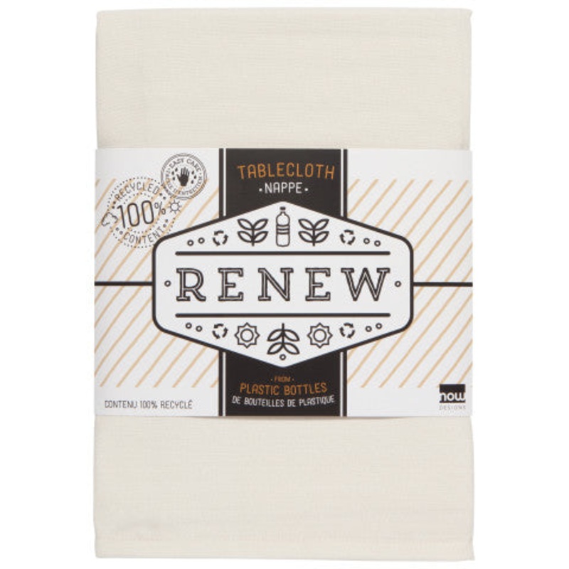 NOW Designs Renew Tablecloth - Ivory 55"x55"