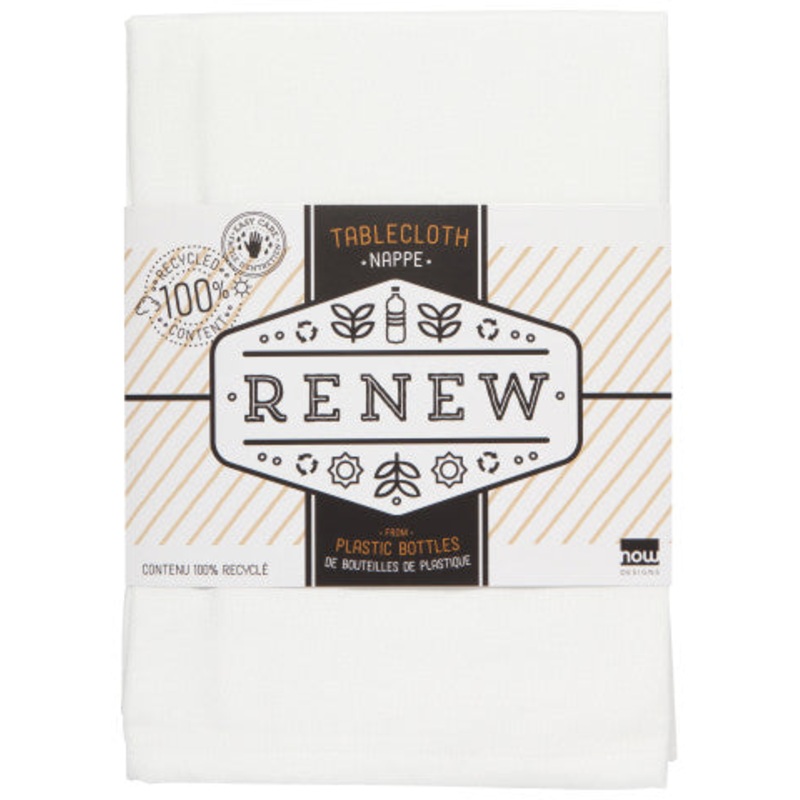 NOW Designs Renew Tablecloth - White 55"x55"
