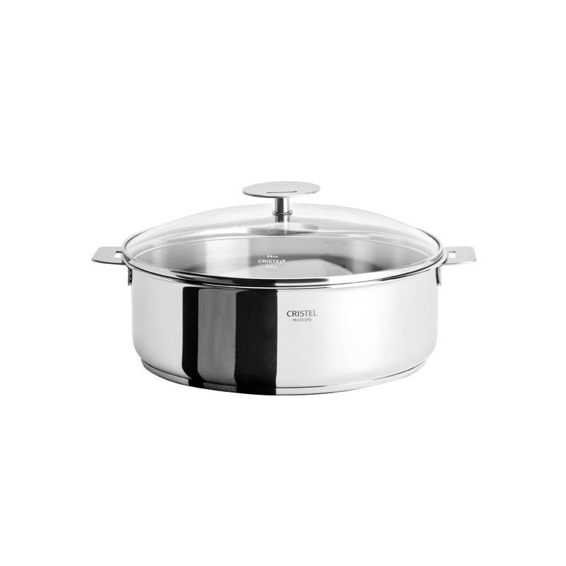 Cristel Casteline 5Qt 10" Saut Pan with Lid
