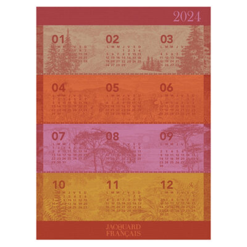 Jacquard Franais Cotton Tea Towel - Calendrier 2024