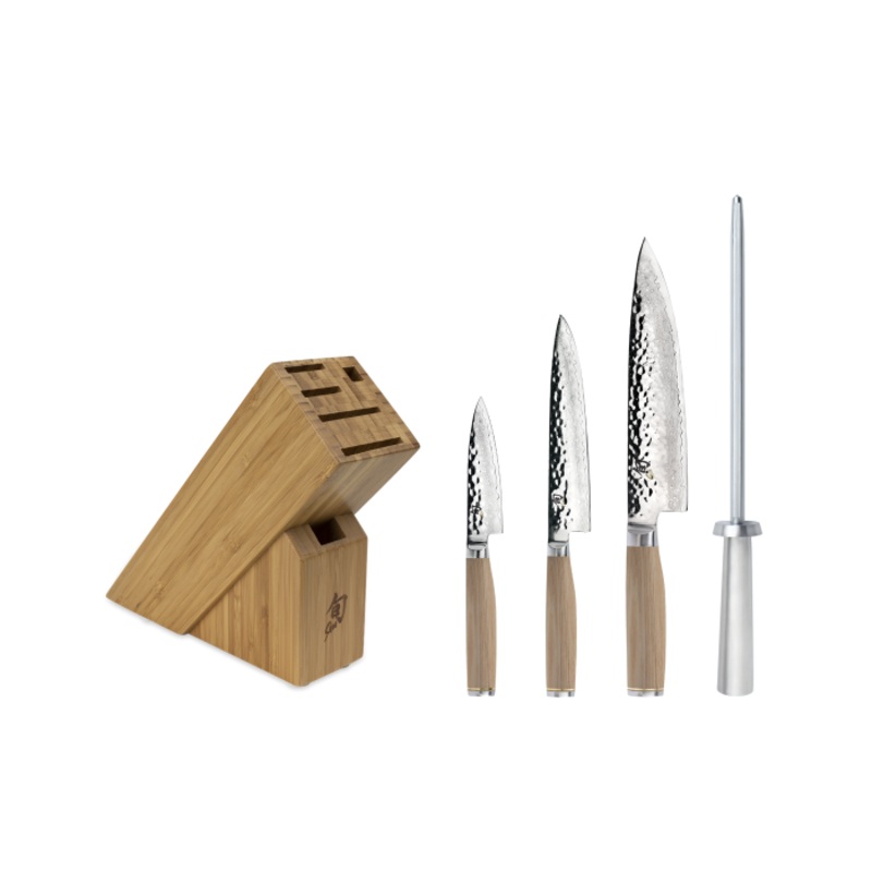 Shun Premier Blonde 5 Pc Starter Block Set With Slimline Block  Floor Model