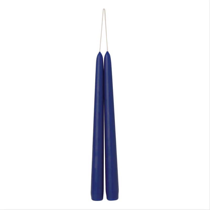 Tapered Dinner Candle 24cm / 9.5" - Dark Blue (pair)