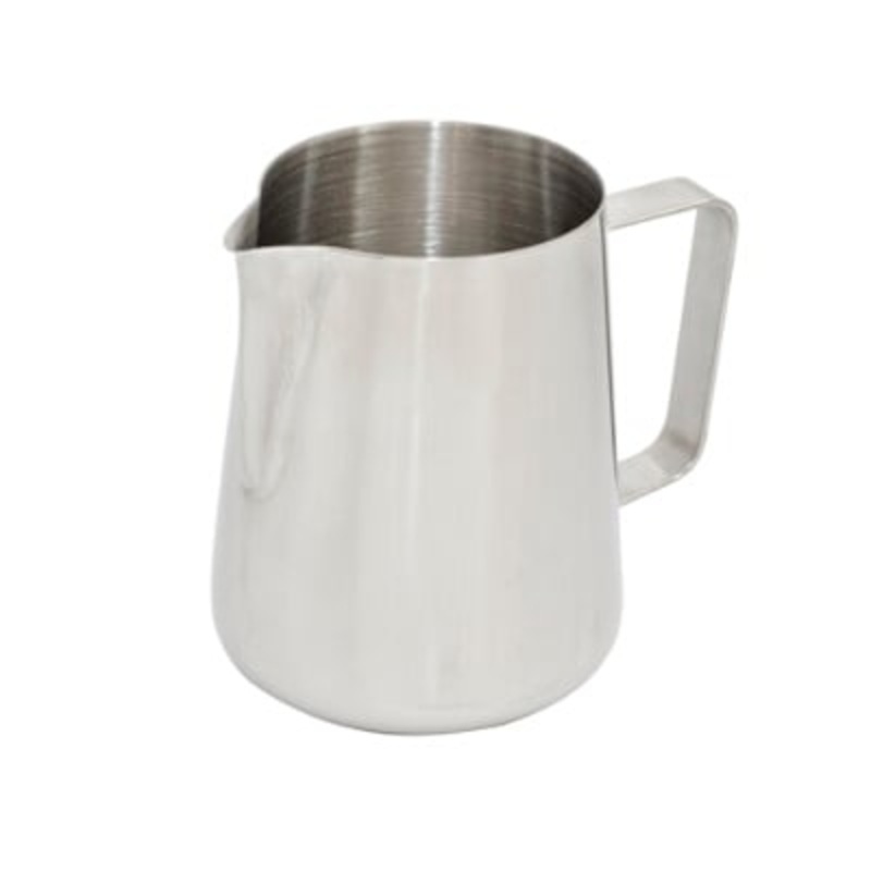 Browne Stainless Steel Milk Frothing Jug - 5" x 4.3" / 20 oz.