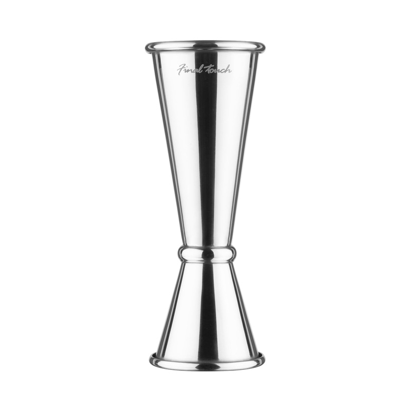 Final Touch Stainless Steel Double Jigger - 1 / 2 oz.