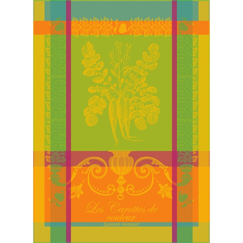 Garnier-Thibaut Kitchen Towel - Carottes De Couleur Zeste