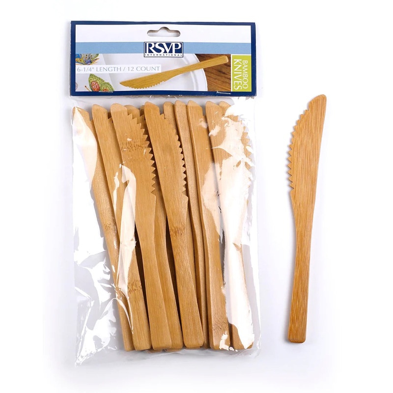 RSVP Bamboo Knives - Pack of 12
