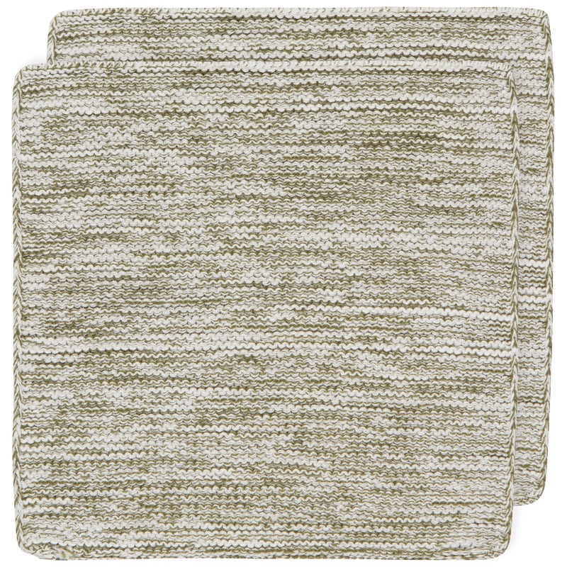 Danica Heirloom Knit Dishcloths Set of 2 - Olive Branch