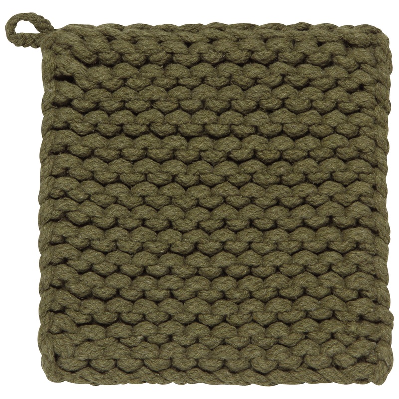 Danica Heirloom Knit Potholder - Olive Branch
