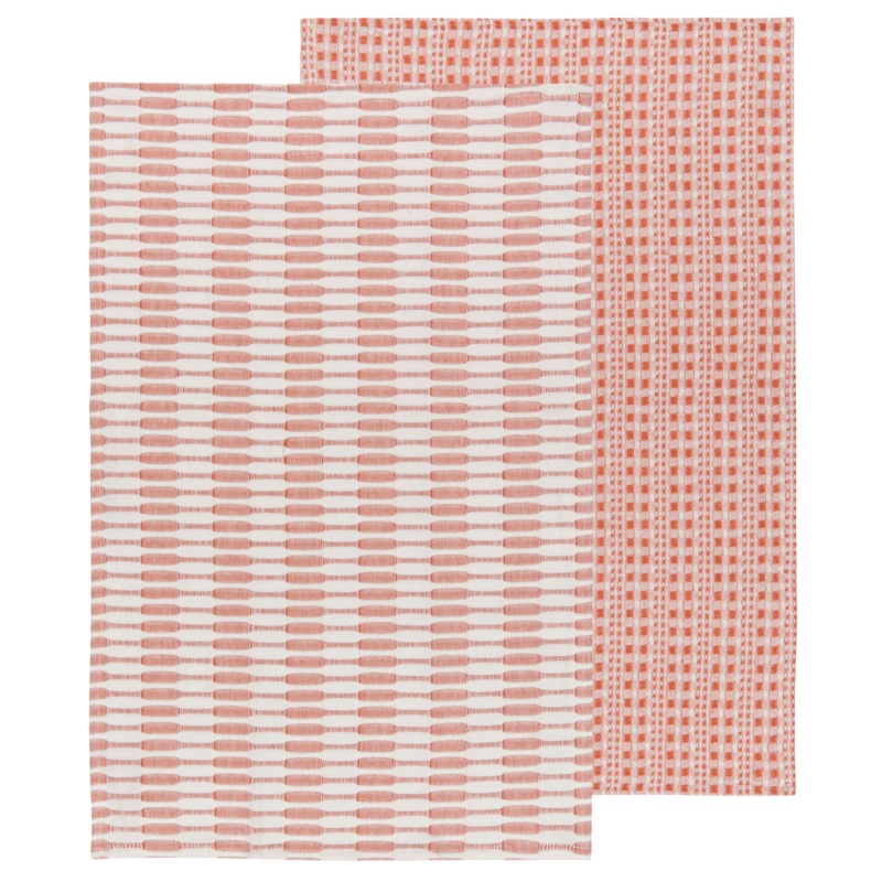 Danica Heirloom Textured Abode Dishtowel - Set of 2 / Cinnamon Stick