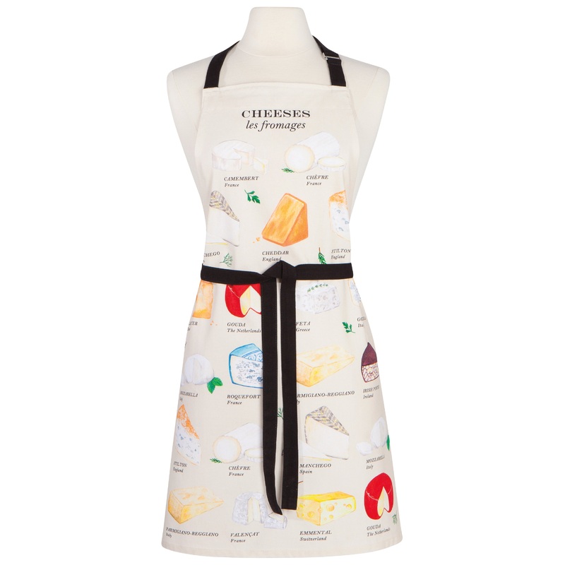 Now Designs Cotton Classic Apron - Les Fromages