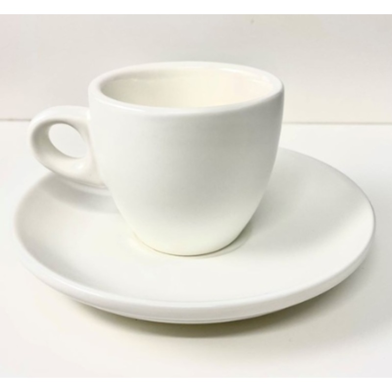 Opaca White Espresso Cup & Saucer
