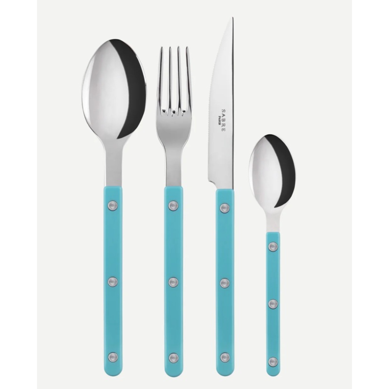 Sabre Bistrot Turquoise 4-piece place setting