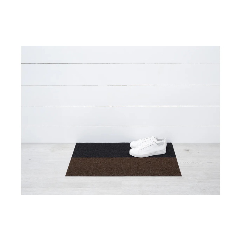 Chilewich Indoor Outdoor Shag Doormat - Duo Stripe / Mocha / 18x28"