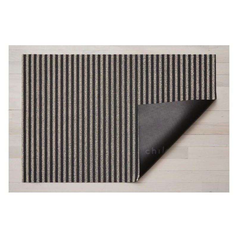 Chilewich Indoor Outdoor Shag Mat - Breton Stripe / Gravel / 36x60"