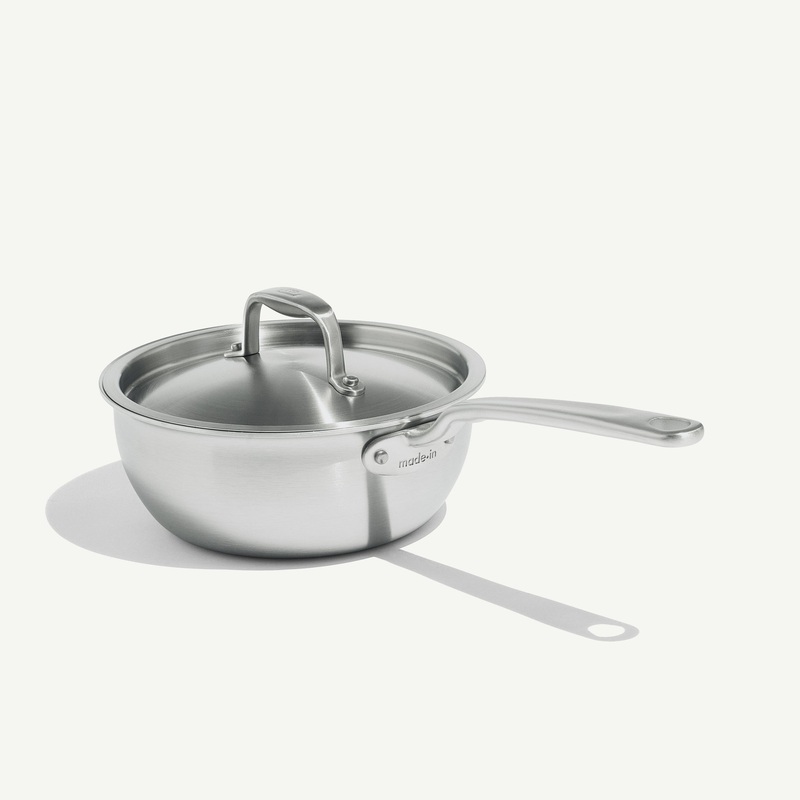MADE IN Cookware 2 QT 5-ply Stainless Steel Saucier
