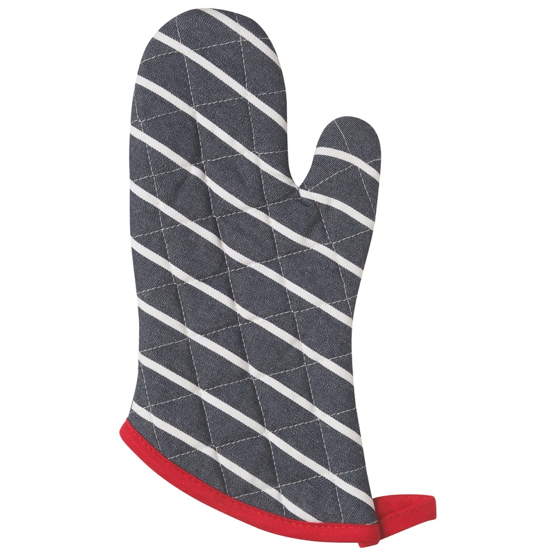 Now Designs Superior Oven Mitt - Pinstripe Blue