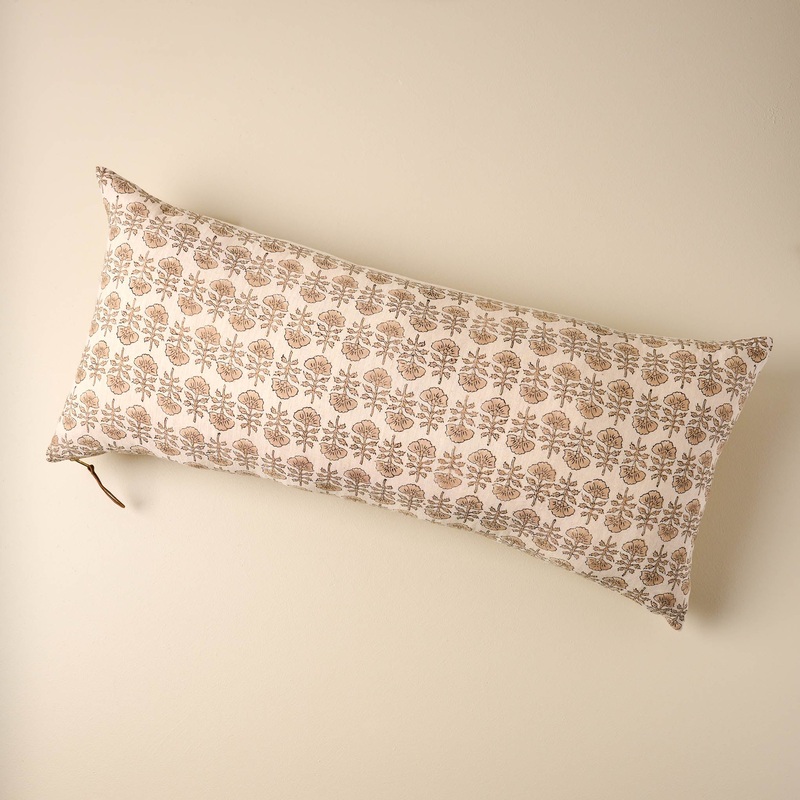 Flora Natural Large Lumbar Pillow