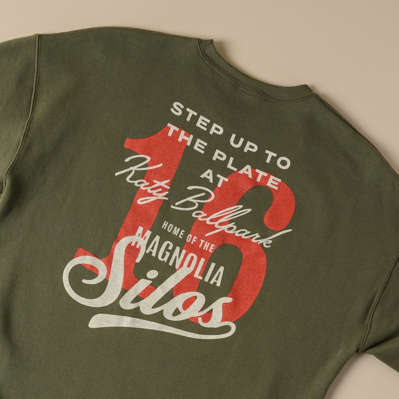 Katy Ballpark Military Green Crewneck Sweatshirt