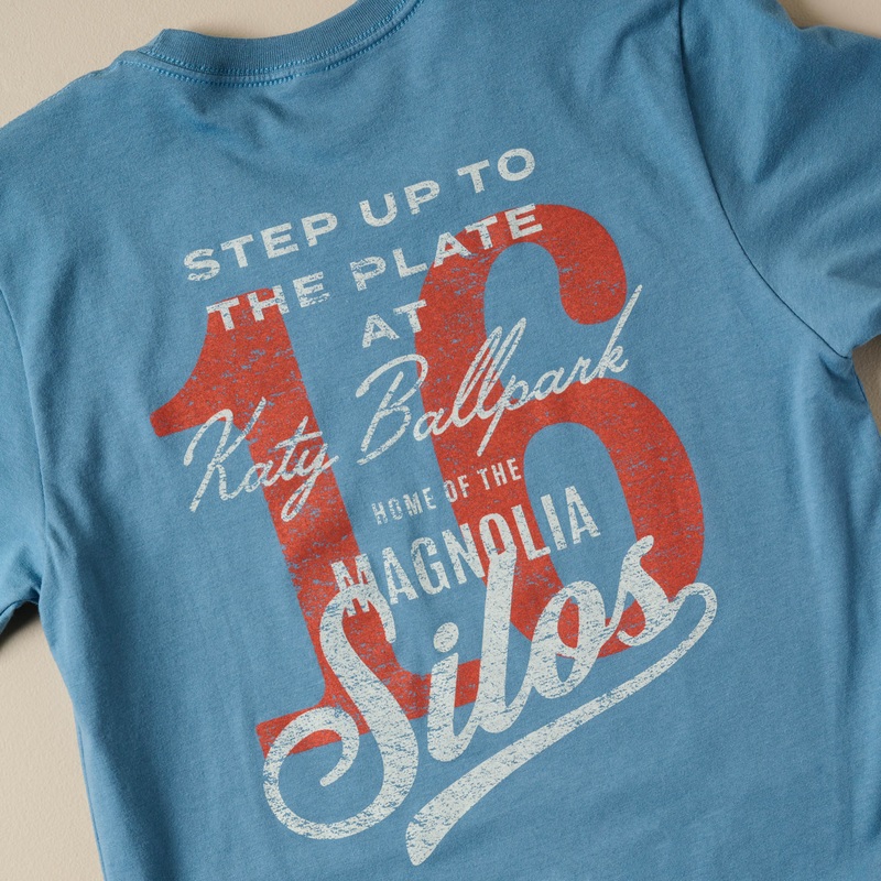 Katy Ballpark Steel Blue Tee