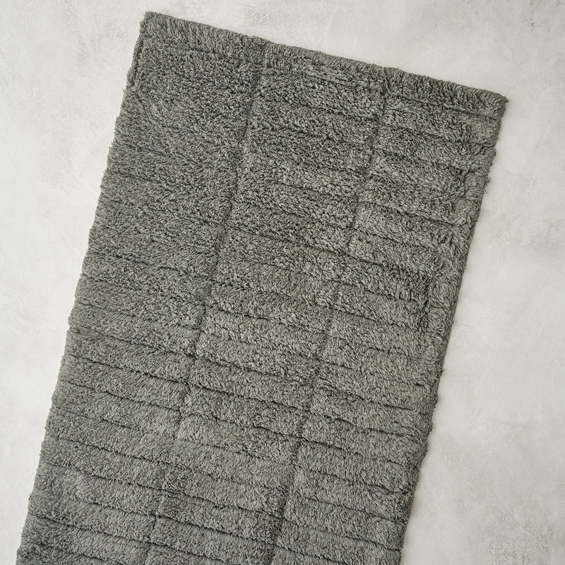 Olive Green Textured Bath Mat