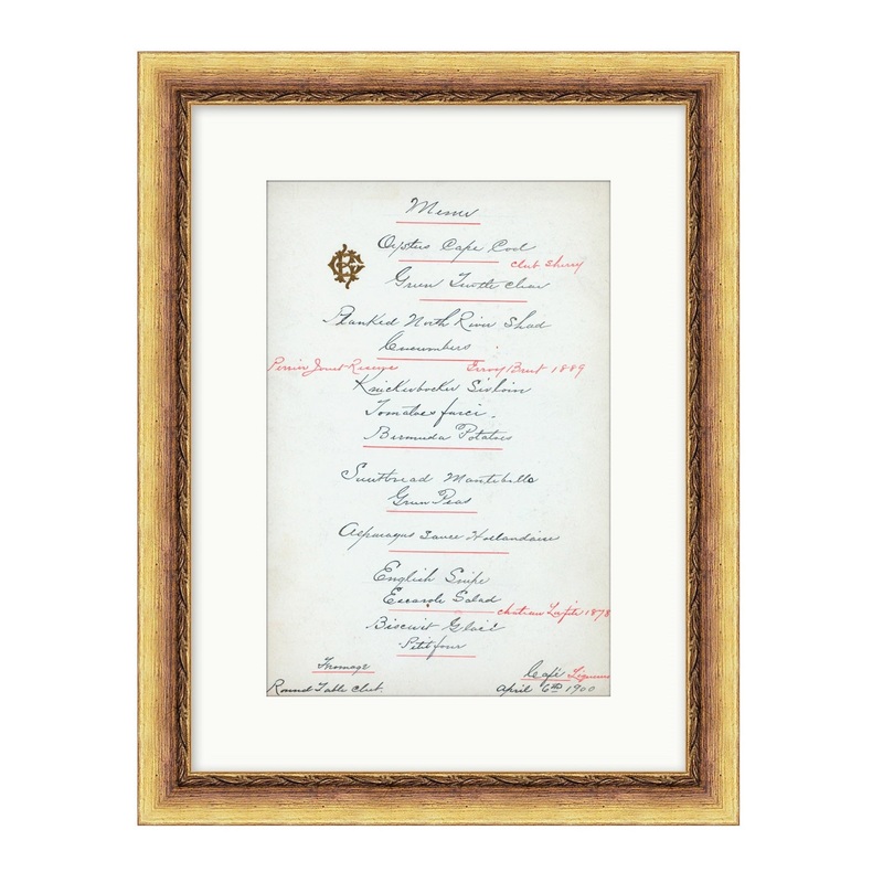 Vintage Menu I