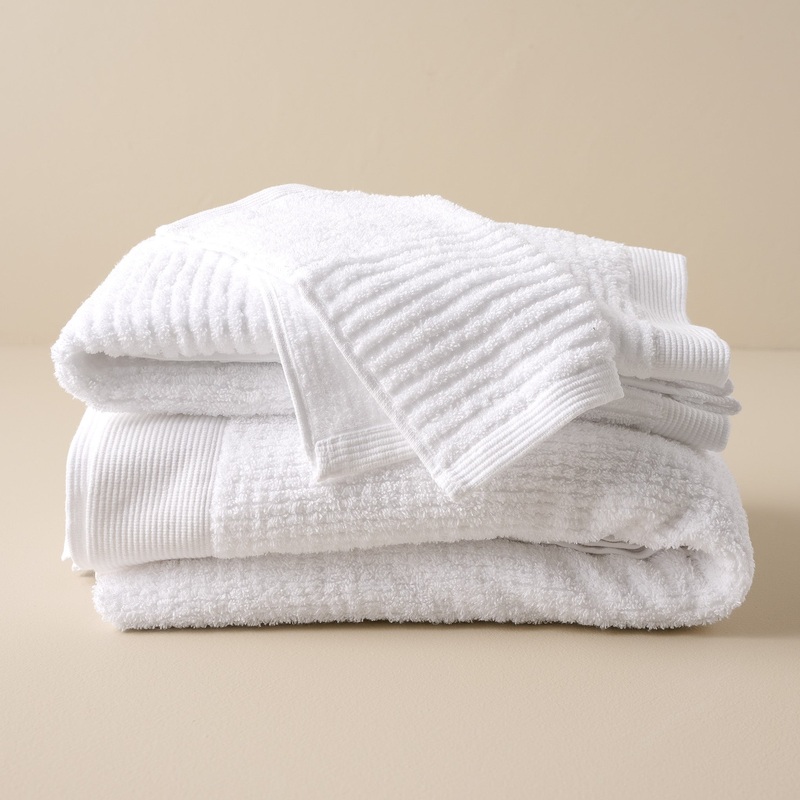 White Textured Towel
