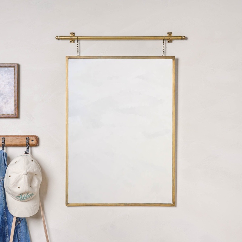 Colleen Brass Rail Wall Mirror