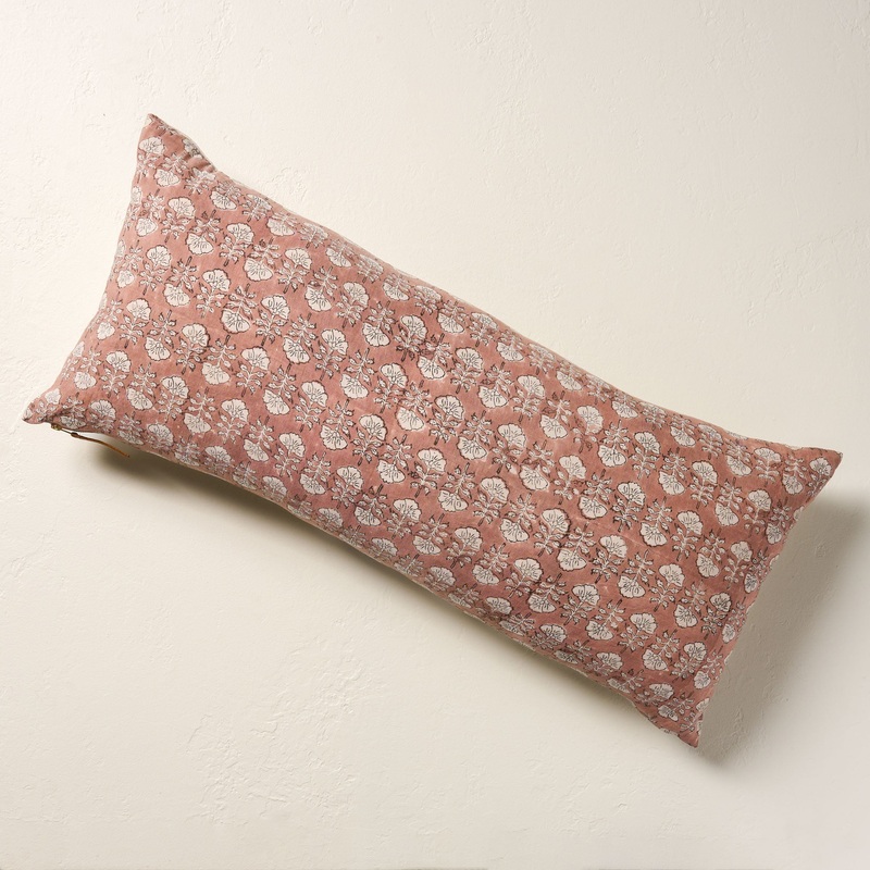 Flora Desert Clay Large Lumbar Pillow