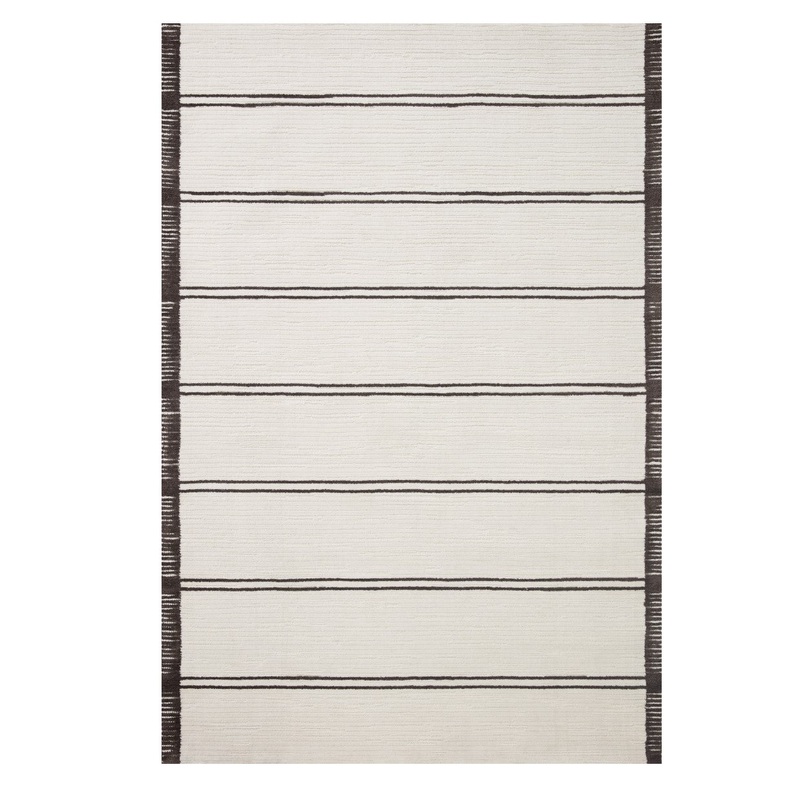 Logan White Mocha Rug