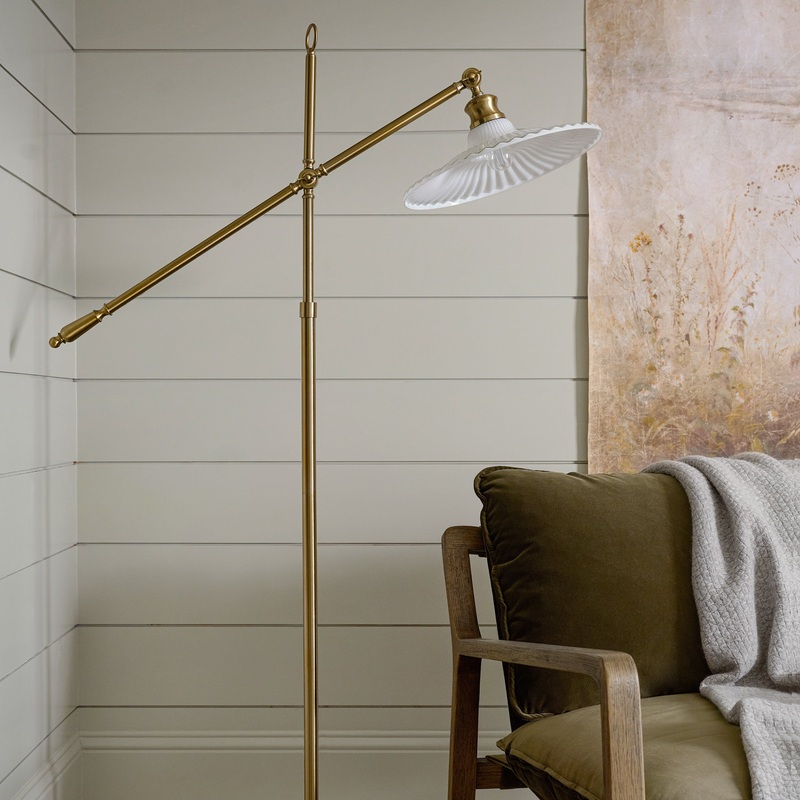 Marjorie Milk Glass Floor Lamp