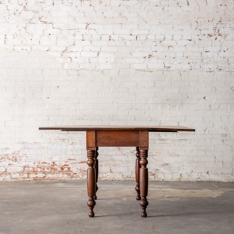Antique Primitive Drop Leaf Table Circa 1830