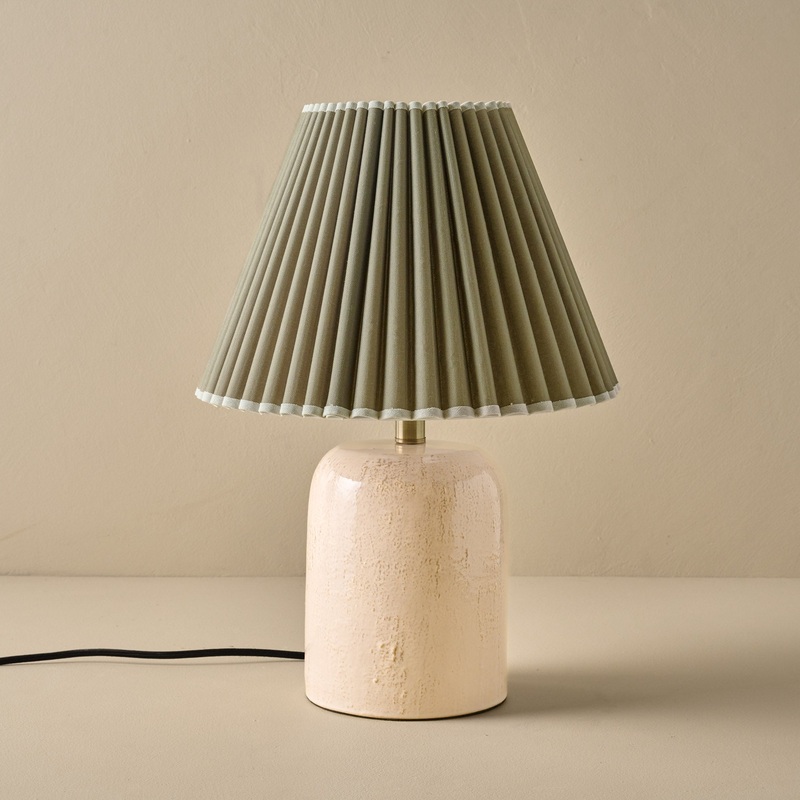 Farrah Table Lamp - Textured Cream