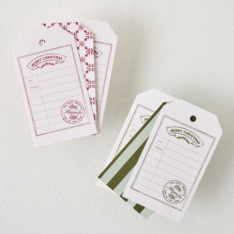 Magnolia Christmas Gift Tag Set