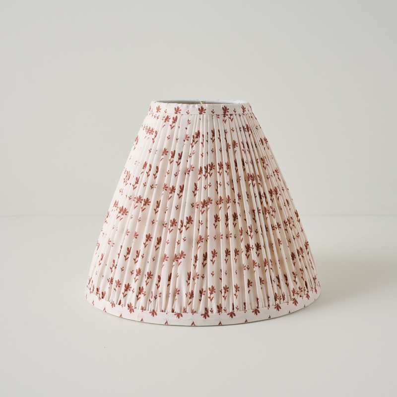 Taupe Blockprint Shade