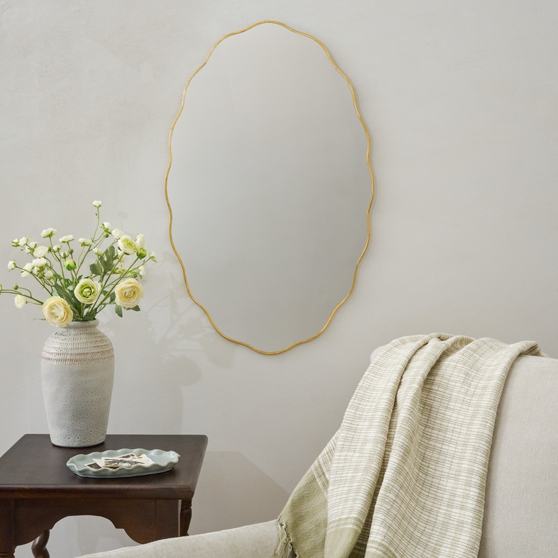 Jane Brass Scalloped Framed Mirror