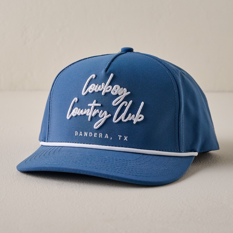 Cursive Roped Navy Hat