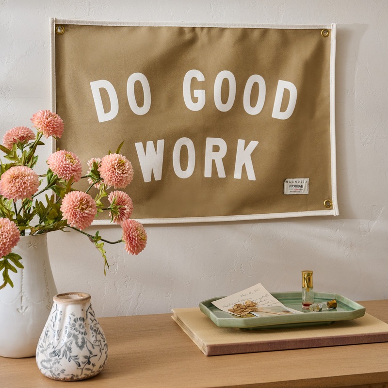 "Do Good Work" Canvas Flag