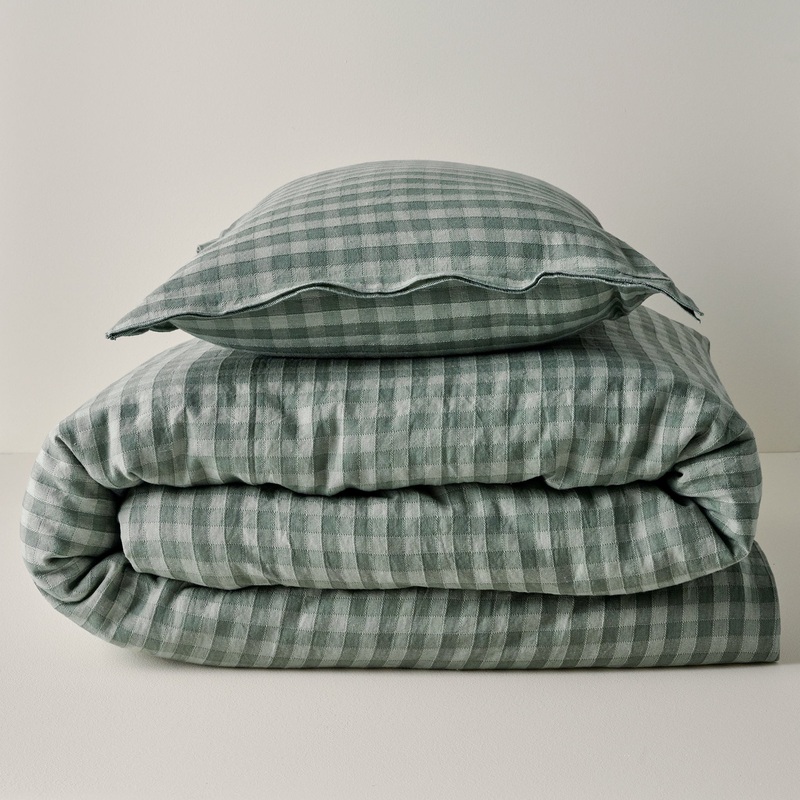 Dusty Green Maxine Duvet Cover + Sham Set (Full/Queen)