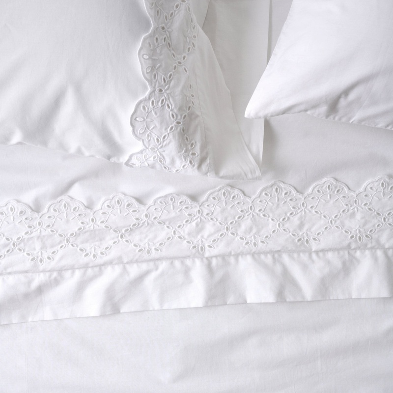 Eyelet Scallop Edge Sheet Set
