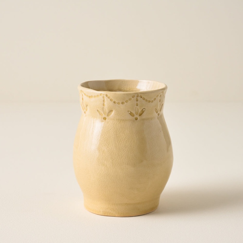 Floral Glazed Ceramic Gracie Vase