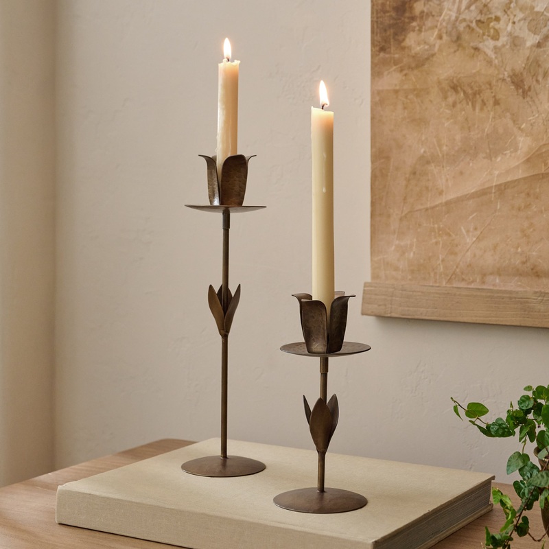 Forged Tulip Taper Holder