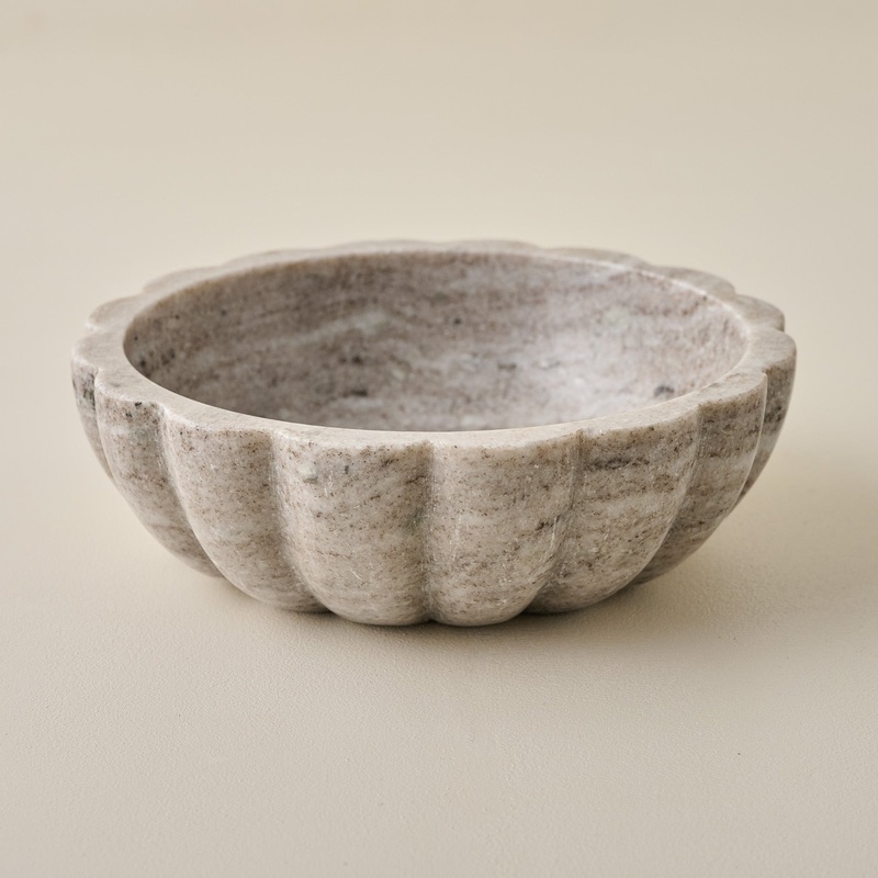 Foster Marble Scalloped Bowl