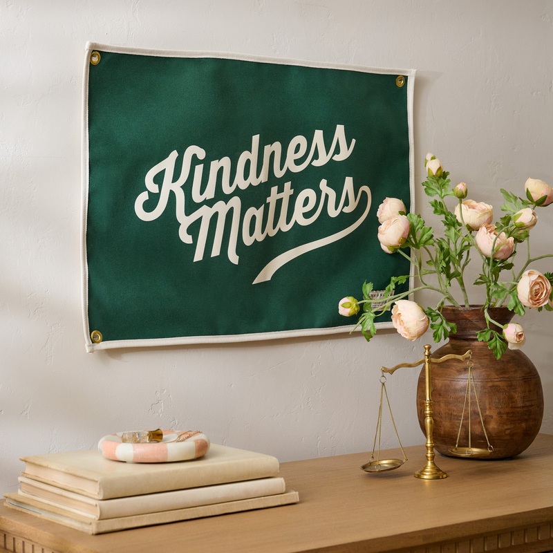 "Kindness Matters" Canvas Flag
